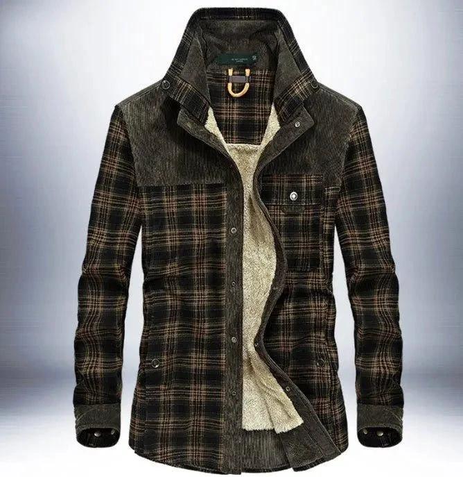 Chaqueta de Forro Polar Grueso para Hombre - Ropa Exterior Elegante y Cálida