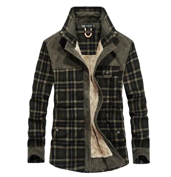 Chaqueta de Forro Polar Grueso para Hombre - Ropa Exterior Elegante y Cálida