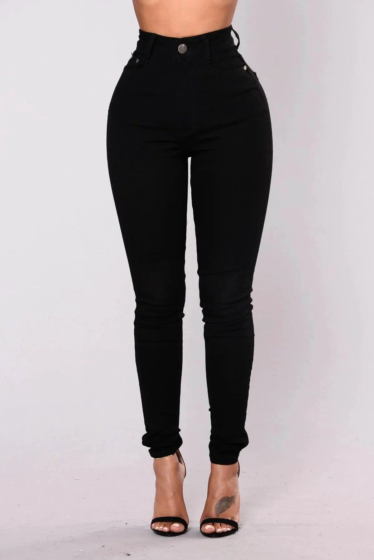 High Waist Stretch Denim Skinny Jeans for Women