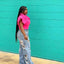 Jeans en Denim Élegants à Découpes pour Femmes - Taille Haute Slim Fit