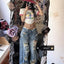Plus Size High Street Wide Leg Ripped Denim Pants