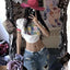 Plus Size High Street Wide Leg Ripped Denim Pants