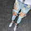 Men's Summer Big Ripped Oversized Cropped Jeans