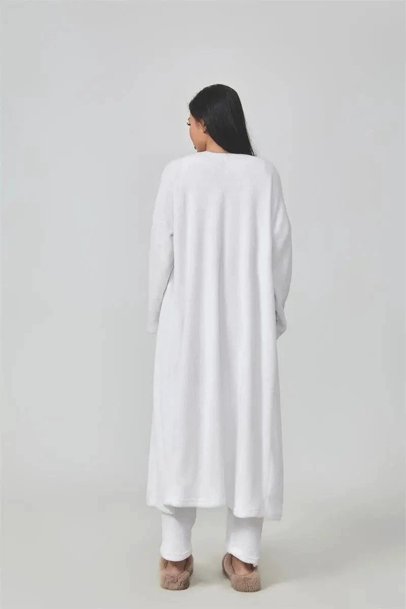 Conjunto de Lounge Acogedor de 3 Piezas para Mujeres - Conjunto de Pijamas con Cárdigan