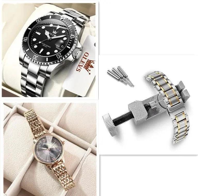 Montre à Quartz de Luxe pour Femme avec Accents en Diamant