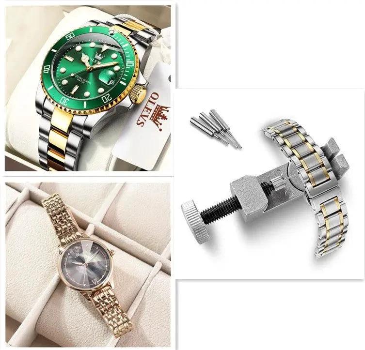 Montre à Quartz de Luxe pour Femme avec Accents en Diamant