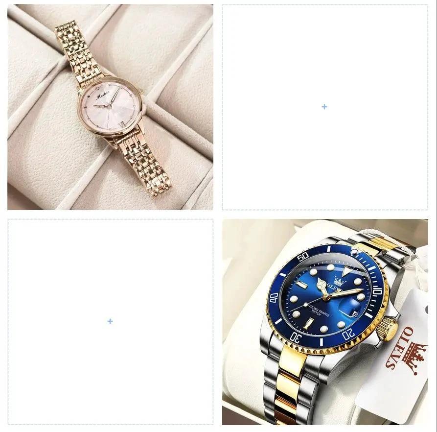 Montre à Quartz de Luxe pour Femme avec Accents en Diamant