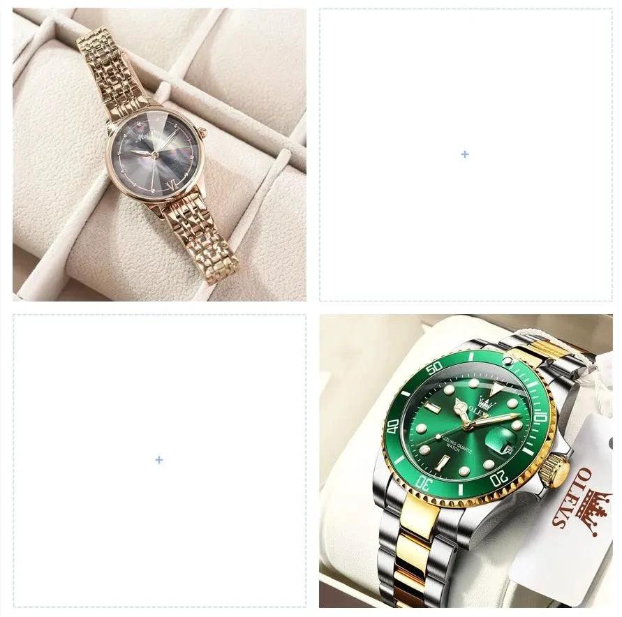 Montre à Quartz de Luxe pour Femme avec Accents en Diamant