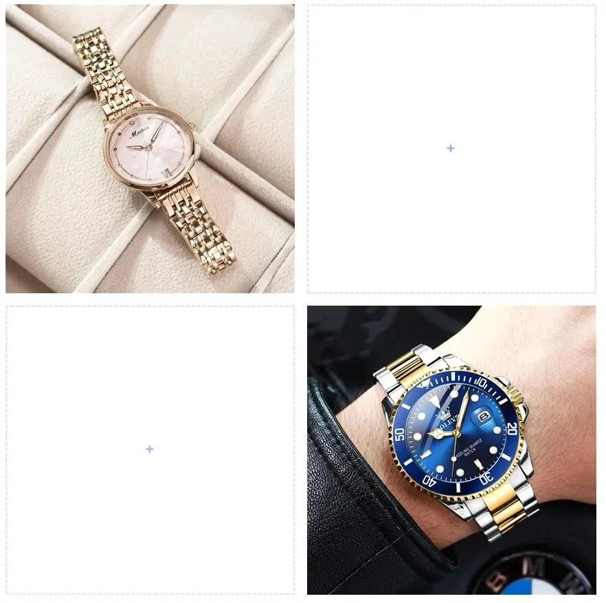 Montre à Quartz de Luxe pour Femme avec Accents en Diamant