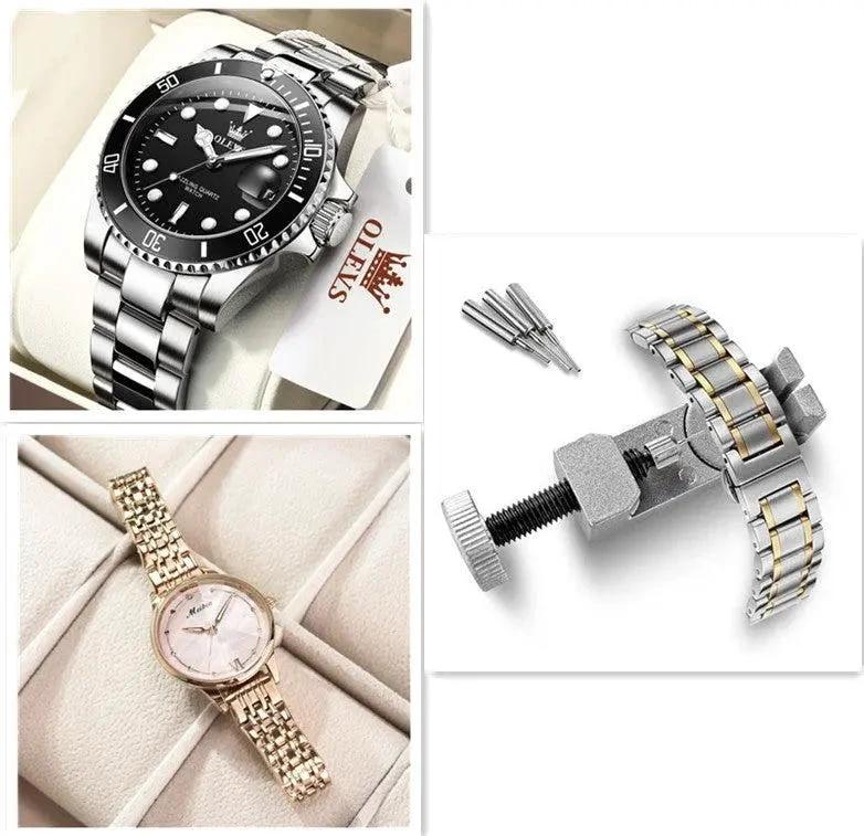 Montre à Quartz de Luxe pour Femme avec Accents en Diamant