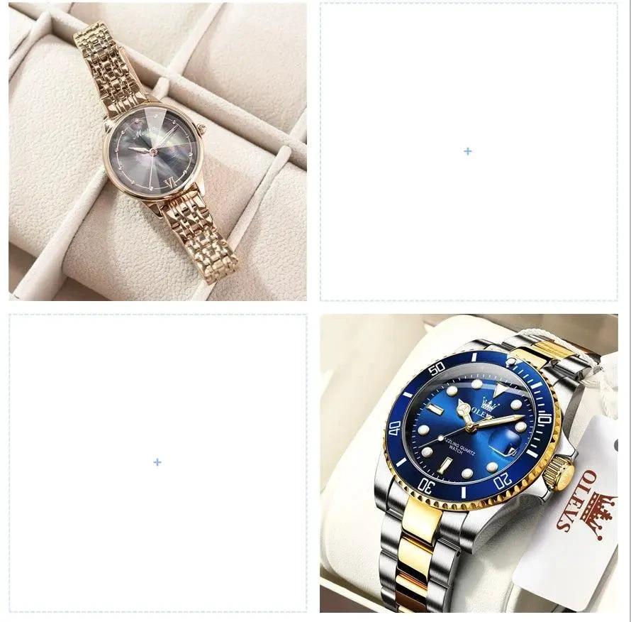 Montre à Quartz de Luxe pour Femme avec Accents en Diamant