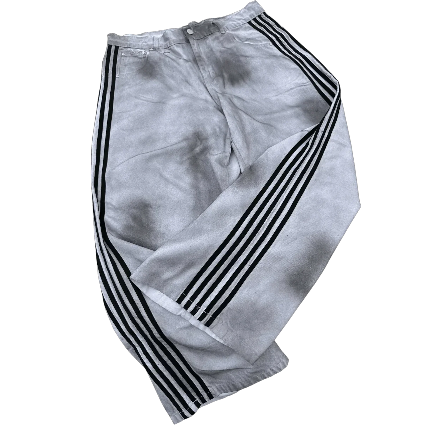 Jeans Baggy Y2K - Pantalons de Sport Vintage Rayés Brodés