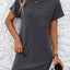 Mandy Ribbed Striped Short Sleeve Mini Tee Dress