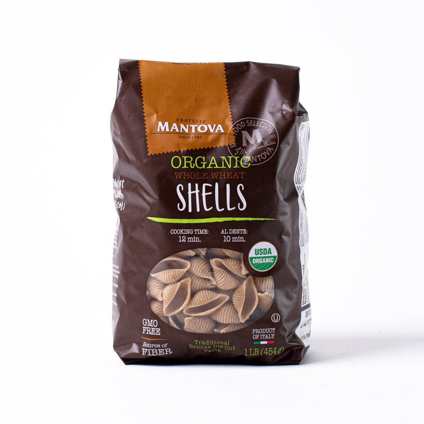 Organic Whole Wheat Medium Shells Pasta