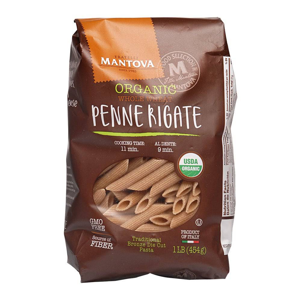 Organic Whole Wheat Penne Rigate - Nutritious Italian Pasta - Korvel