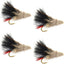 Essential Black Marabou Muddler Minnow Streamer Flies - Set of 4 for Fishing Enthusiasts - Korvel