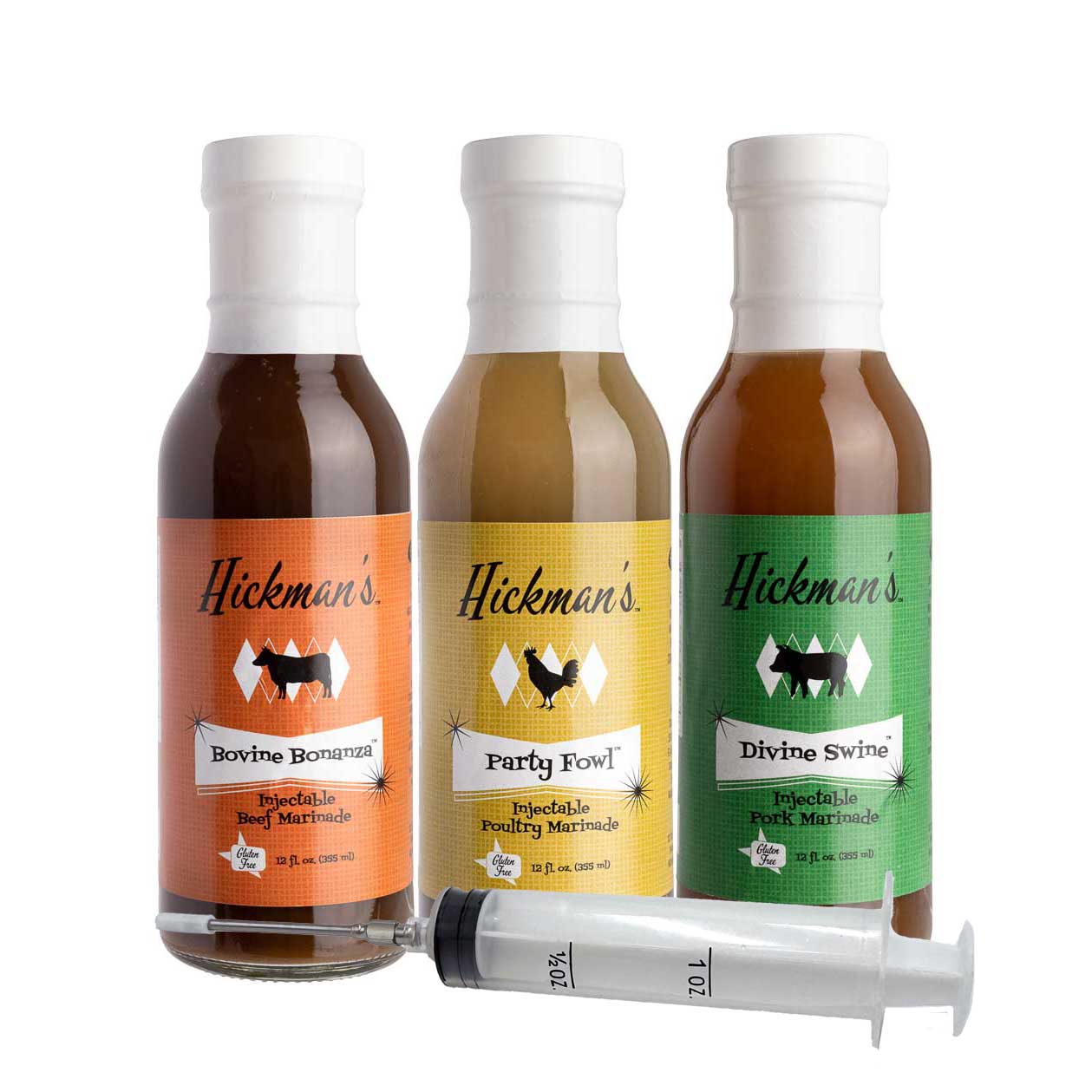 Paquet de Marinade Premium de Hickman avec Injecteur