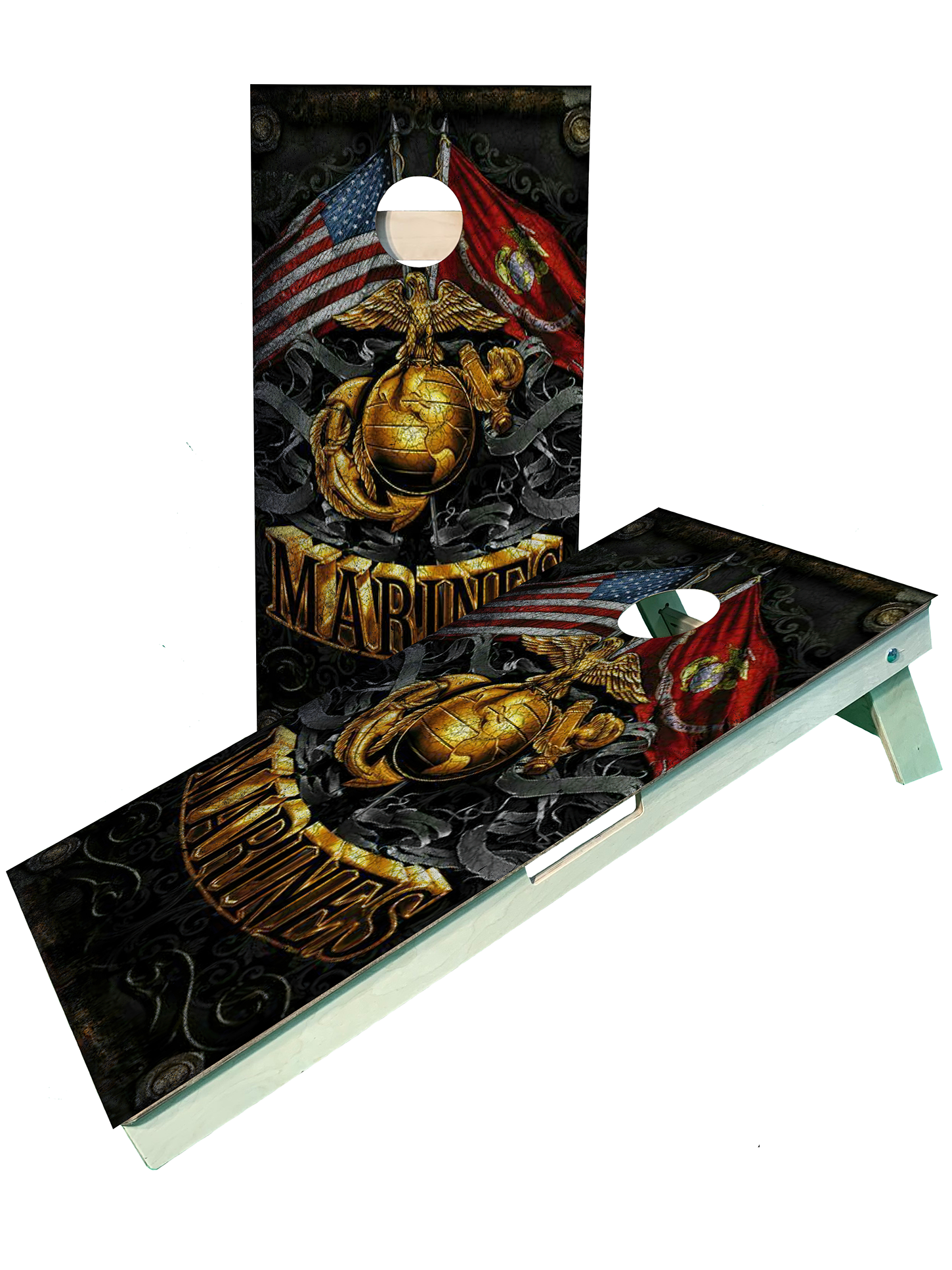 Premium Marine 4 Cornhole Set - Ultimate Outdoor Fun - Korvel