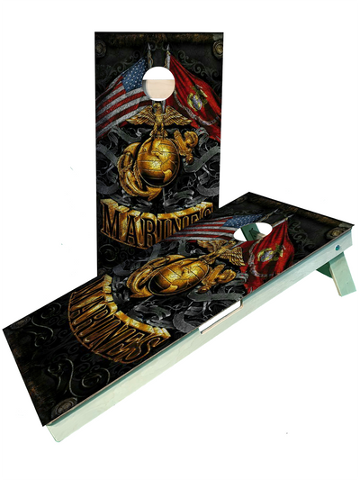 Premium Marine 4 Cornhole Set - Ultimate Outdoor Fun - Korvel