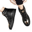 Bottes Martin en cuir décontractées montantes pour hommes