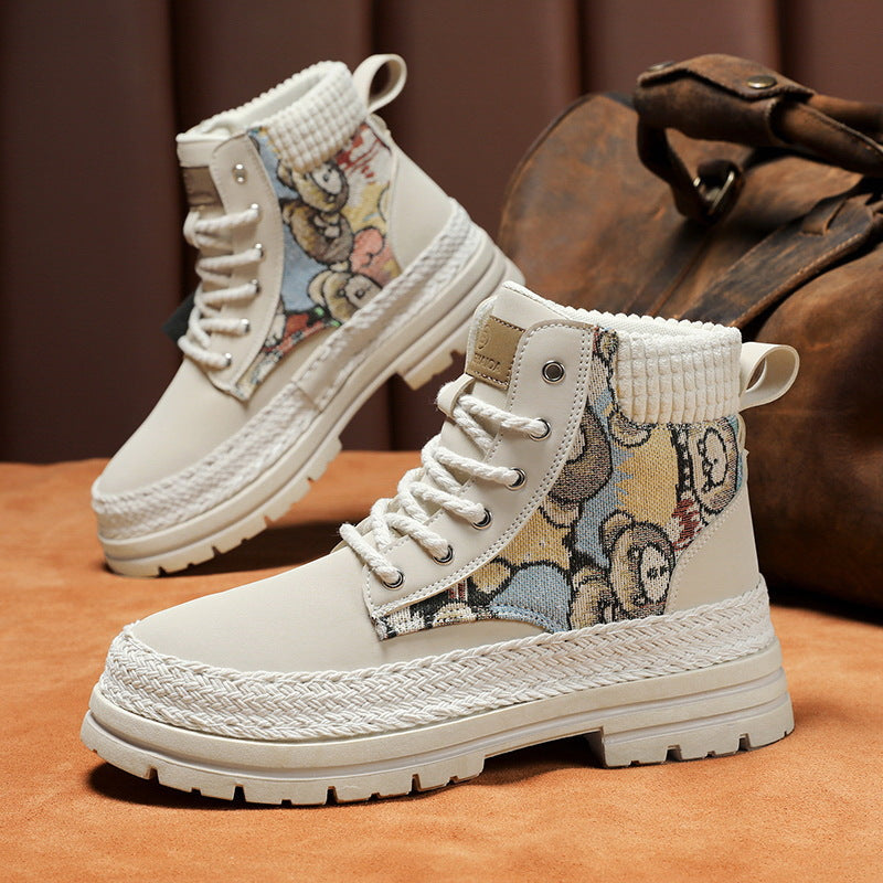 Martin boots men's shoes casual versatile men's shoes new trend workwear boots high top shoes men's shoes - Korvel
