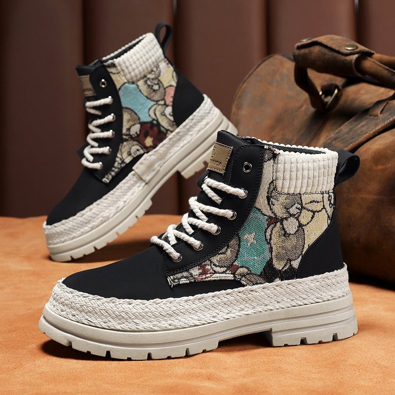 Martin boots men's shoes casual versatile men's shoes new trend workwear boots high top shoes men's shoes - Korvel