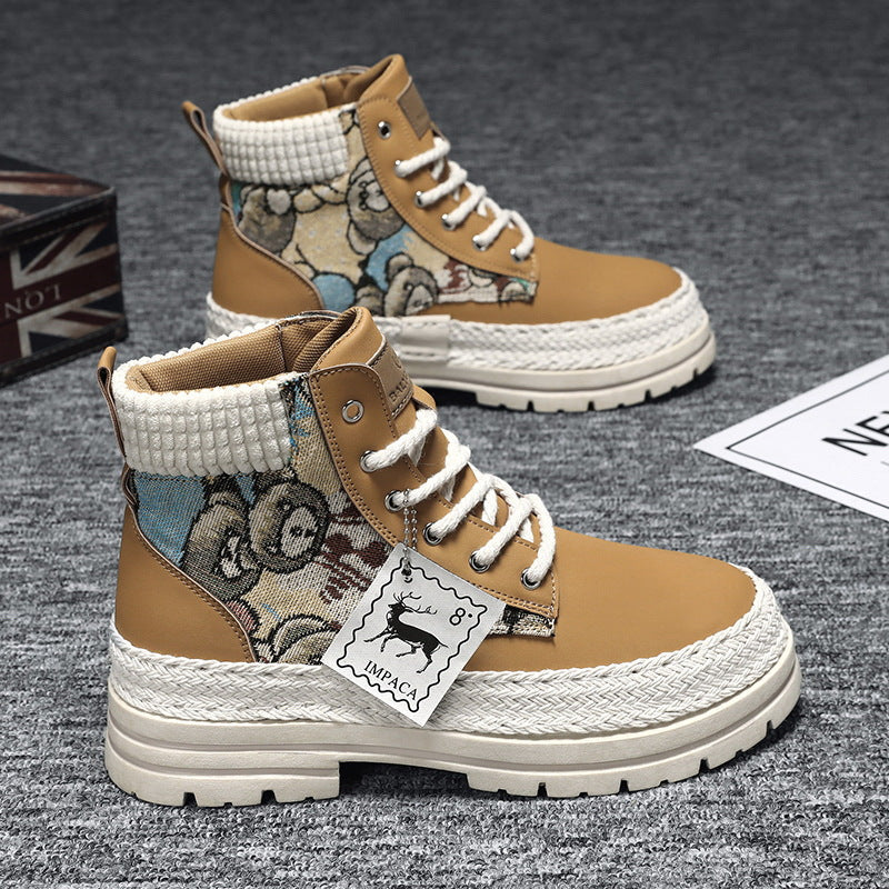 Martin boots men's shoes casual versatile men's shoes new trend workwear boots high top shoes men's shoes - Korvel