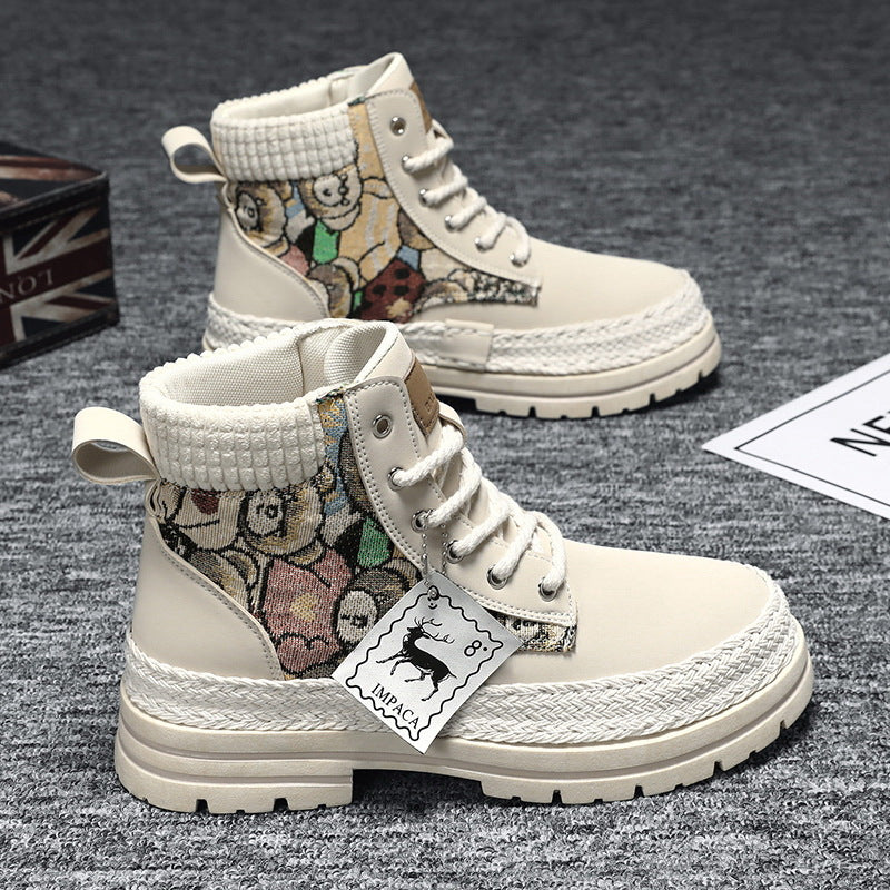 Martin boots men's shoes casual versatile men's shoes new trend workwear boots high top shoes men's shoes - Korvel