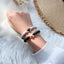 Matching Couple Charm Beads Bracelets - Natural Rock Stone Wristlets
