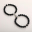 Matching Couple Charm Beads Bracelets - Natural Rock Stone Wristlets