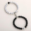 Matching Couple Charm Beads Bracelets - Natural Rock Stone Wristlets