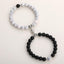 Matching Couple Charm Beads Bracelets - Natural Rock Stone Wristlets