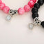 Matching Couple Charm Beads Bracelets - Natural Rock Stone Wristlets