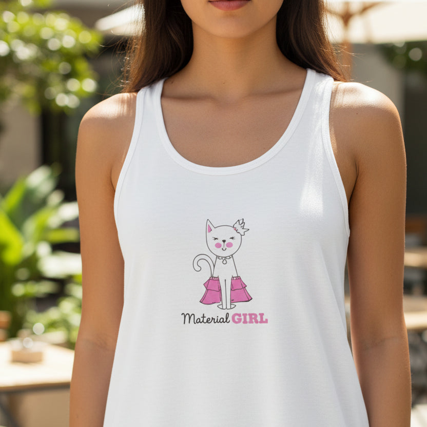 Débardeur Flowy Racerback Material Girl pour Femmes