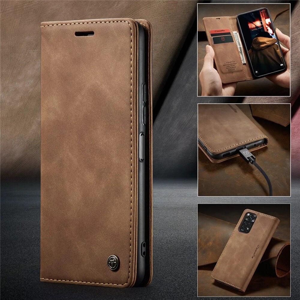Funda de Cuero Mate Premium con Tapa para la Serie Xiaomi Mi