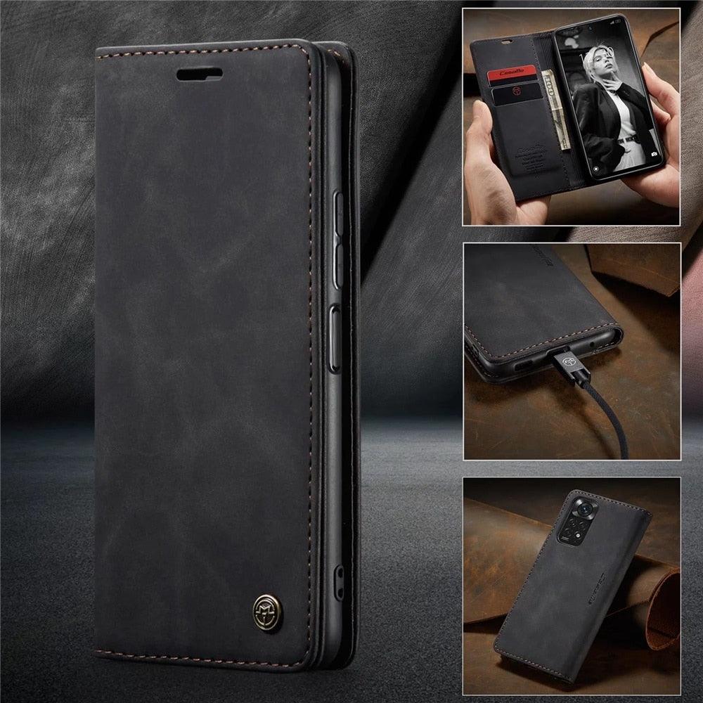 Funda de Cuero Mate Premium con Tapa para la Serie Xiaomi Mi