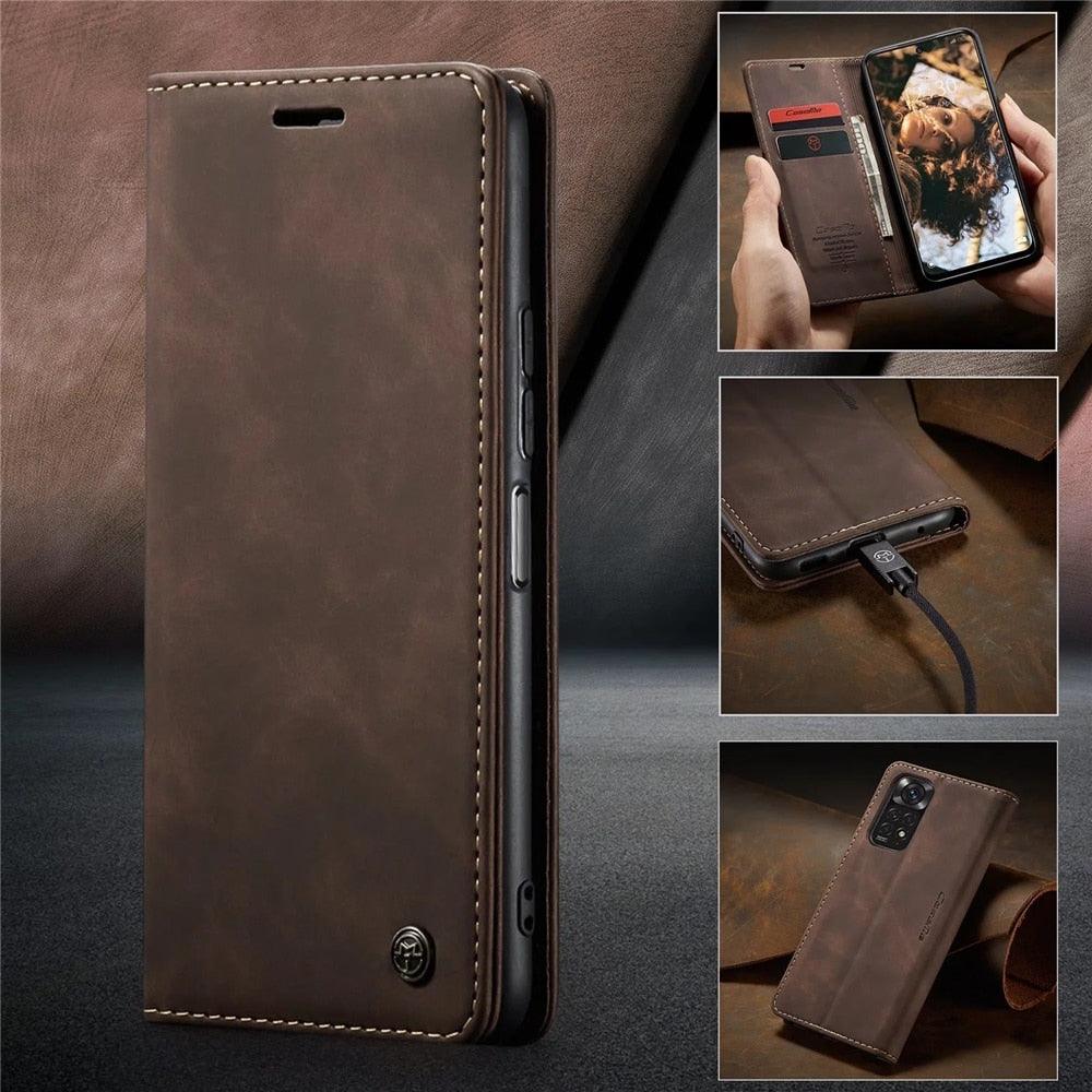 Funda de Cuero Mate Premium con Tapa para la Serie Xiaomi Mi