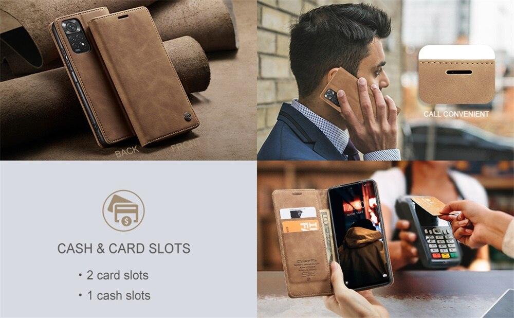 Funda de Cuero Mate Premium con Tapa para la Serie Xiaomi Mi