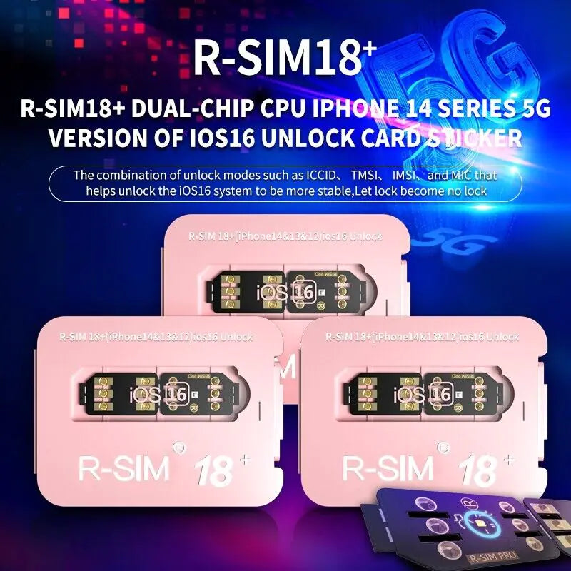 Carte de déverrouillage Nano R-SIM18+ pour modèles d'iPhone