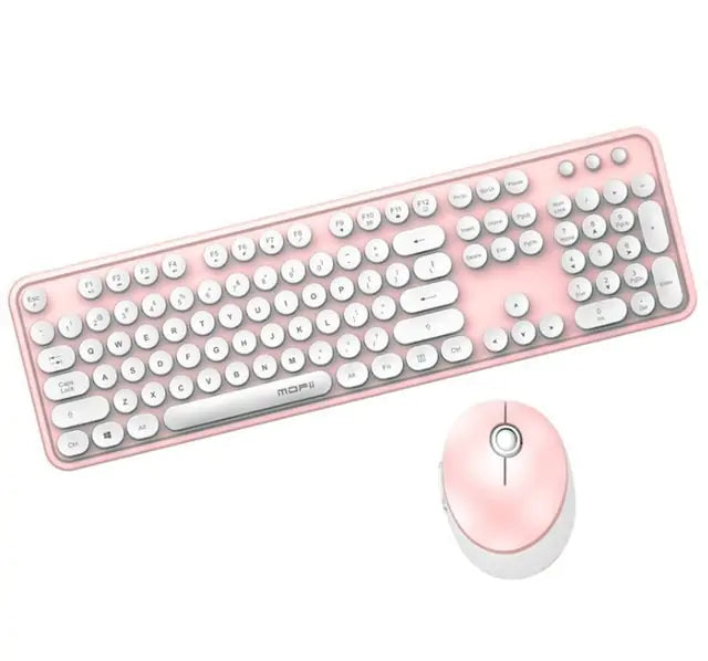 Ensemble de clavier sans fil à touches rondes