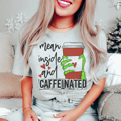 Camiseta con cafeína y maldad en el interior