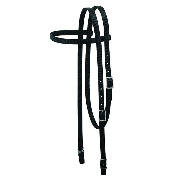 Durable Black Nylon Pony Headstall for Training and Riding - Korvel