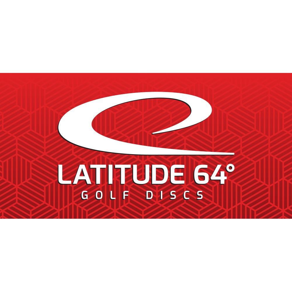Bannière en tissu Latitude Honeycomb Swoosh pour le disc golf - 4' x 2'