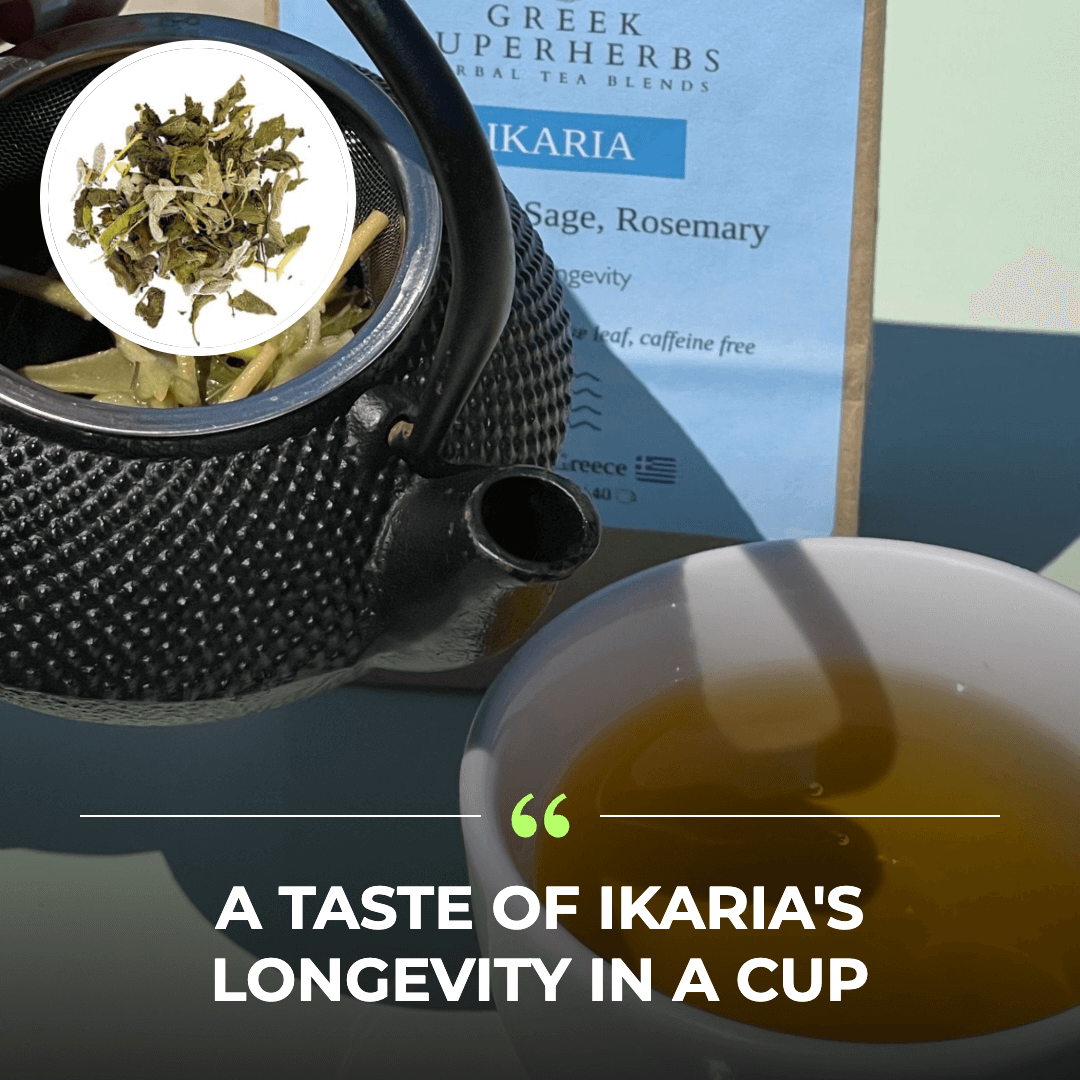 Ikaria Tea – Blue Zone Herbal Blend with Dandelion, Sage & Rosemary