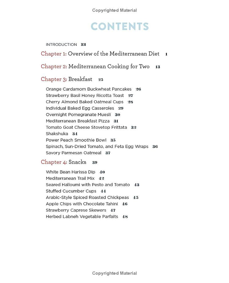 Couples' Mediterranean Diet Cookbook: 100 Deliciously Balanced Recipes for Healthy Living (Spiral Bound) - Korvel