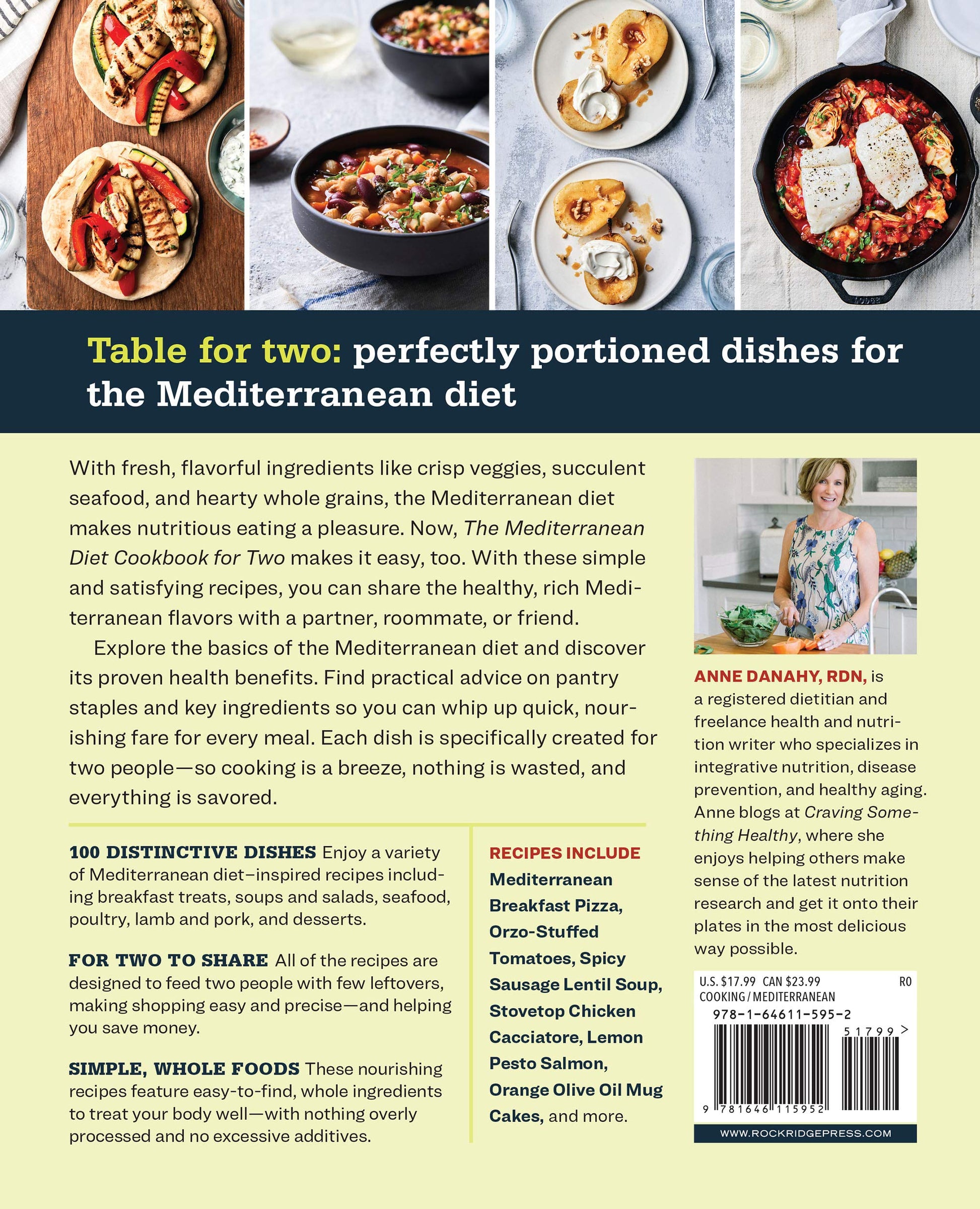 Couples' Mediterranean Diet Cookbook: 100 Deliciously Balanced Recipes for Healthy Living (Spiral Bound) - Korvel