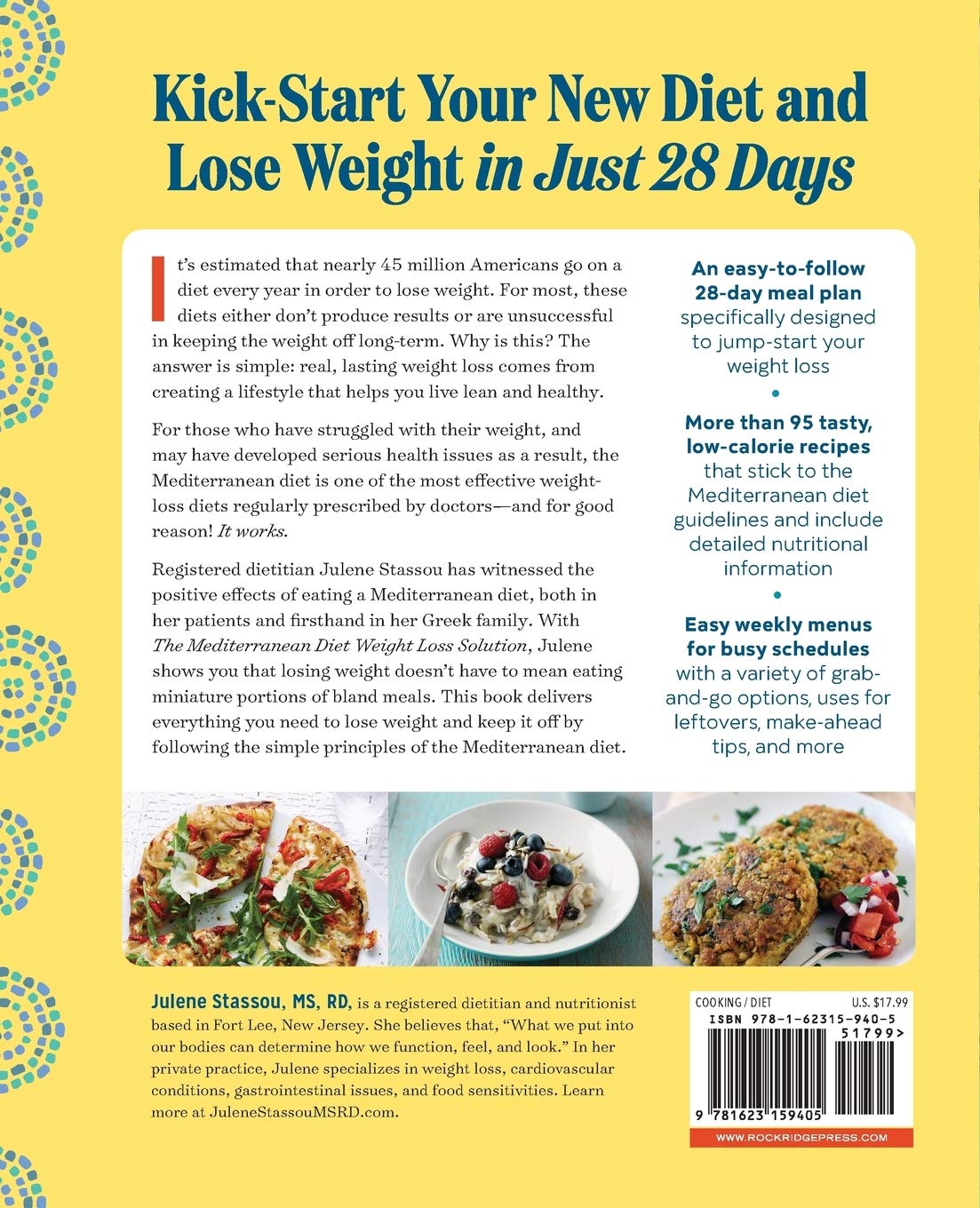 The Mediterranean Diet Weight Loss Solution: The 28-Day Kickstart Plan for Lasting Weight Loss (Spiral Bound) - Korvel