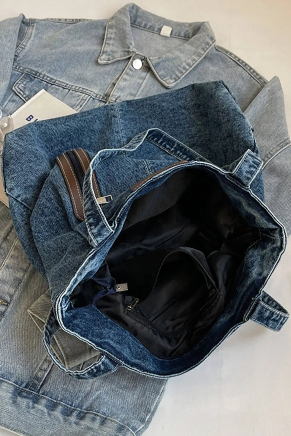 Medium Denim Tote Bag - Korvel