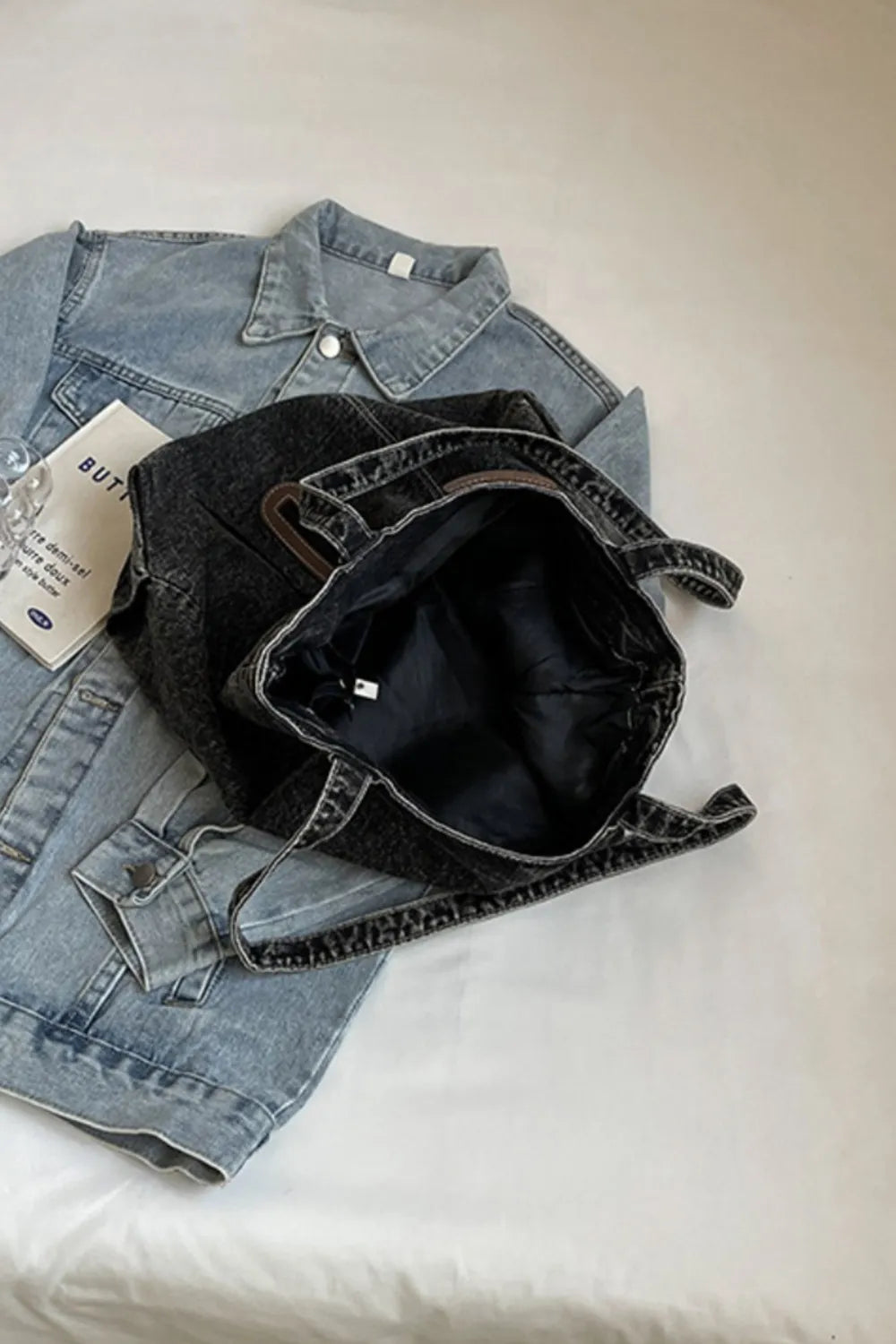 Medium Denim Tote Bag - Korvel