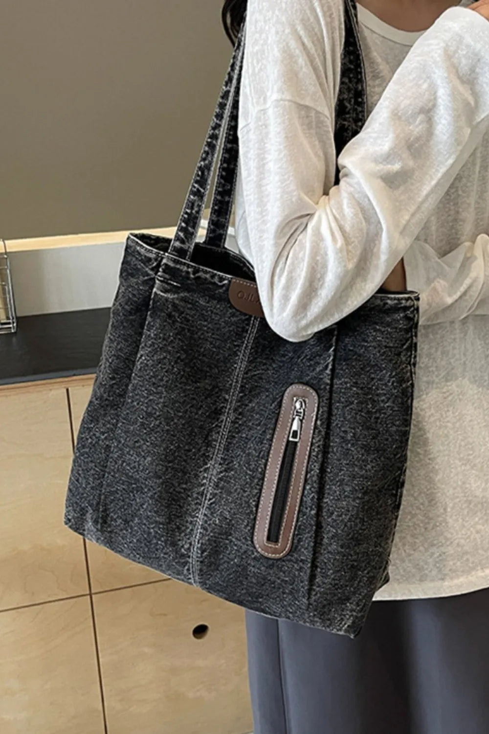 Medium Denim Tote Bag - Korvel